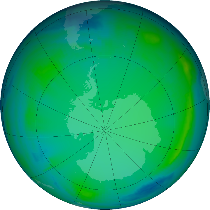 Ozone Map 1999-07-05